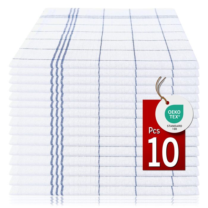 Набір з 10 кухонних рушників 50 x 70 см, синій Pataya