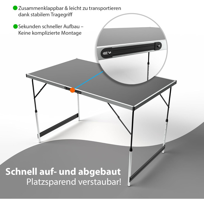 Багатофункціональний розкладний стіл 100x60 см BigDean