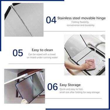 Складной брызгозащитный экран 30 x 40 см 2 шт.