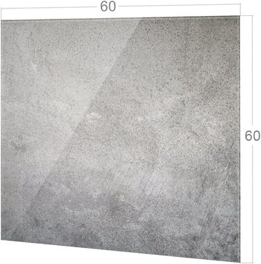 Стеклянный фартук из гранита и серого мрамора 60 х 60 см GRAZDesign