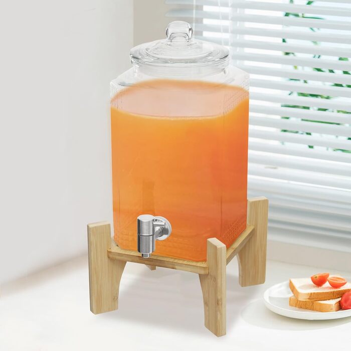 Скляний диспенсер для напоїв 5 л DHQCQL