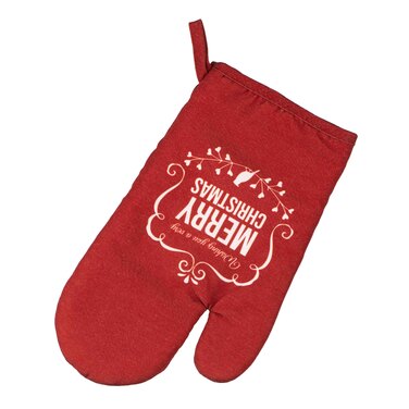 Набір прихваток для кухні Ardesto Christmas Happy Holidays 17х28см, 20х20см, 90% поліестер, 10% бавовна, червоний