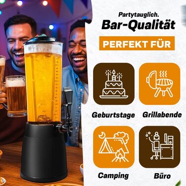 Диспенсер для пива 4 л черный GOODS+GADGETS