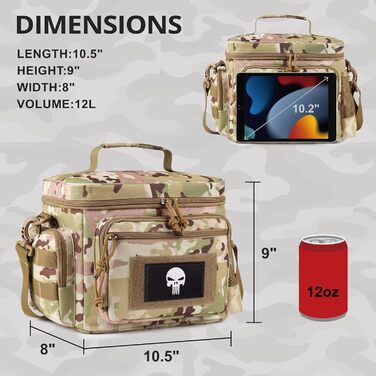 Термосумка 12,3 л коричневий камуфляж Bunnychic