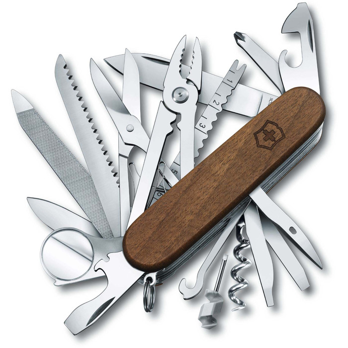 Ніж Victorinox Swisschamp Wood 91мм/29функ/горіх