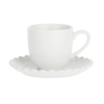 Чашка для кави з блюдцем La Porcellana Bianca MOMENTI, порцеляна, 85 мл