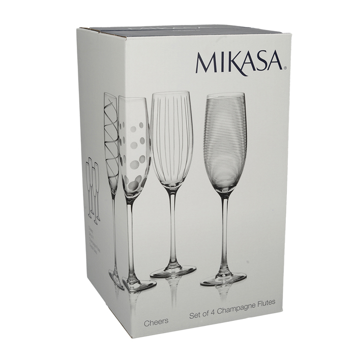Набір келихів для шампанського Mikasa CHEERS, скло, 250 мл, 4 шт.
