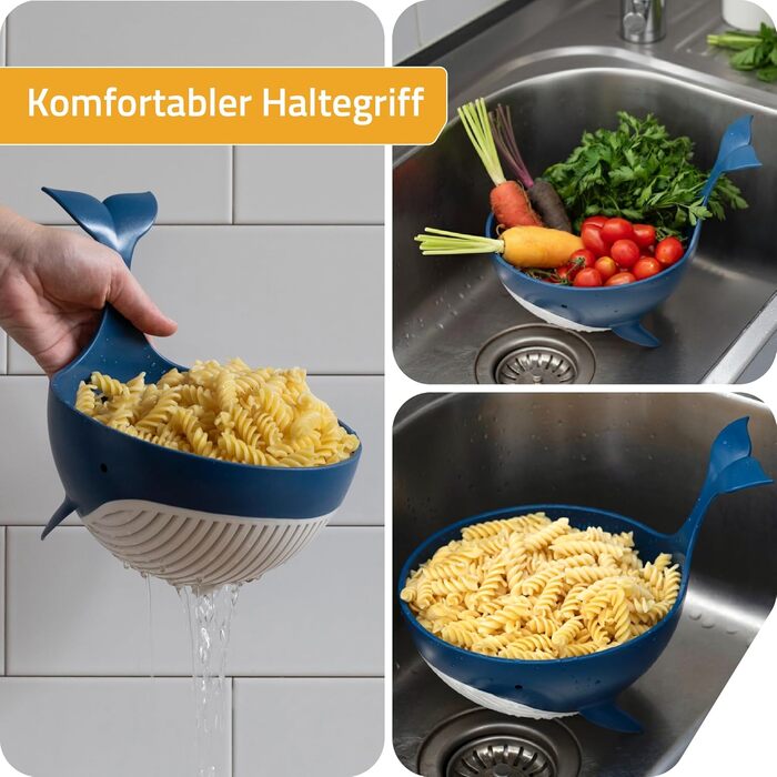 Друшляк для пасти у формі кита PELEG DESIGN