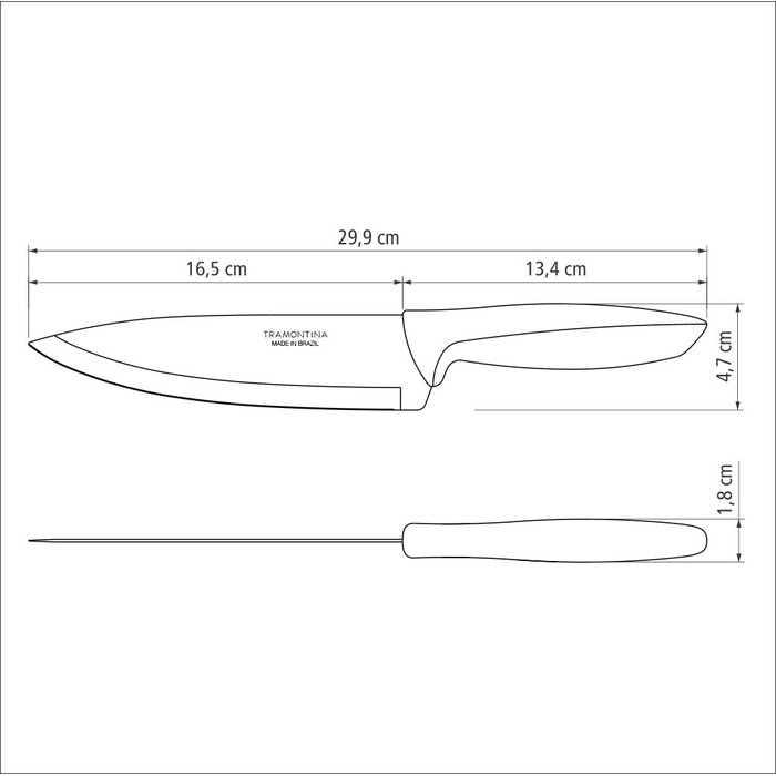 Ніж Chef TRAMONTINA PLENUS, 178 мм (6366766)