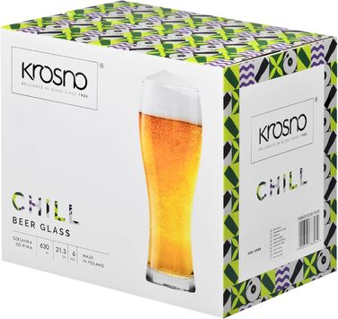 Набор пивных бокалов 6 шт 500 мл Krosno