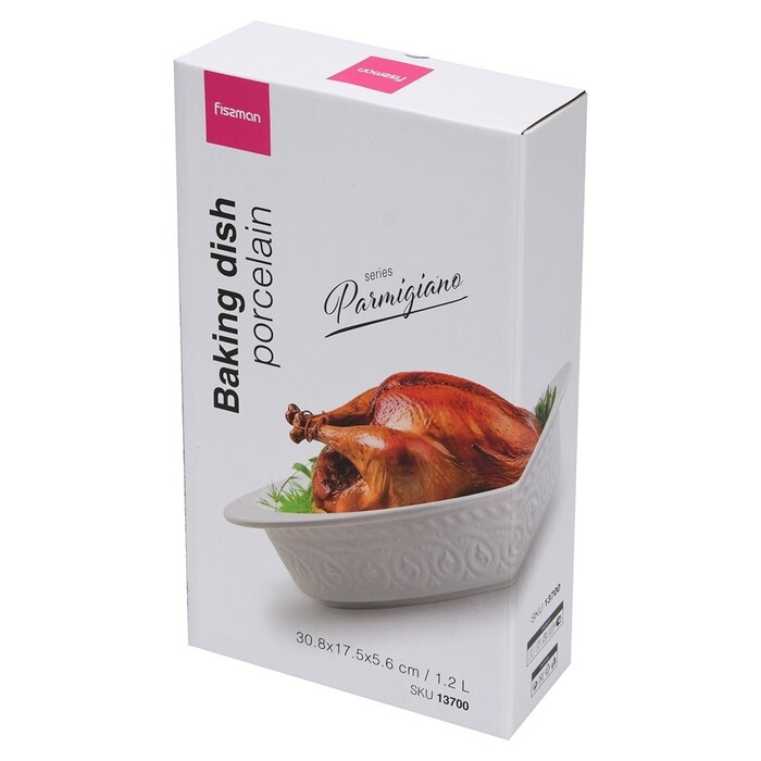 Форма для запікання Fissman овальна PARMIGIANO 308х175х 56 см / 12 л порцеляна (13700)
