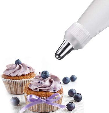 Кондитерський мішок 30 см та 6 сталевих насадок, кремово-білий Westmark