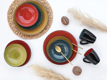 Набор посуды на 4 персоны, 16 предметов, разноцветный Samoa Creatable