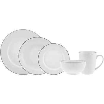 Набір посуду Karaca Lea на 6 персон, 30 предметів Порцеляновий набір посуду в стильному дизайні, тарілки, чашки, миски, ідеально підходить для сервірування столу та урочистих випадків