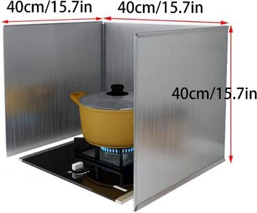 Кухонний фартух, складана стінка, захист від бризок, масляний бар&39єр, плита, складаний, нержавіюча сталь, жироварка, кухонний фартух (40x40x40 см)