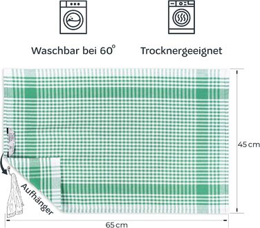 Набор полотенец из 10 предметов 45 x 65 см, зеленый LAYNENBURG