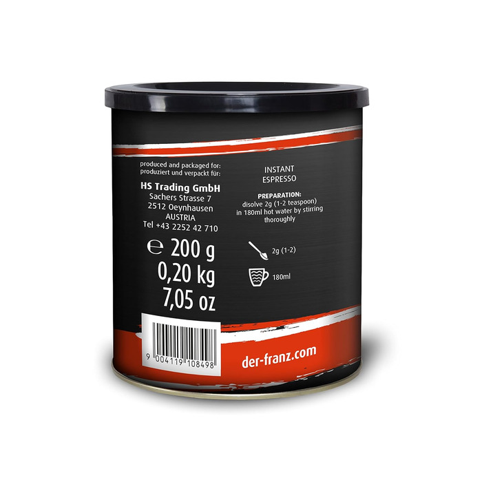 Розчинна кава Espresso, 2 банки по 200 г Der-Franz