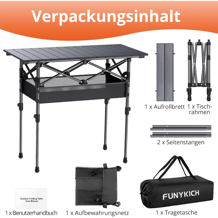 Складной кемпинговый стол 82 x 40 см FUNYKICH