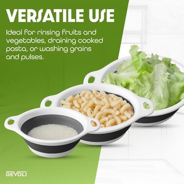 Набір складних силіконових друшляків для кухні 3 шт Gevoli