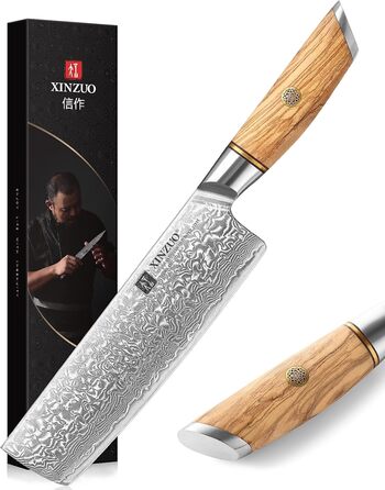 Поварской нож накири 18,2 см, дамасская сталь XINZUO