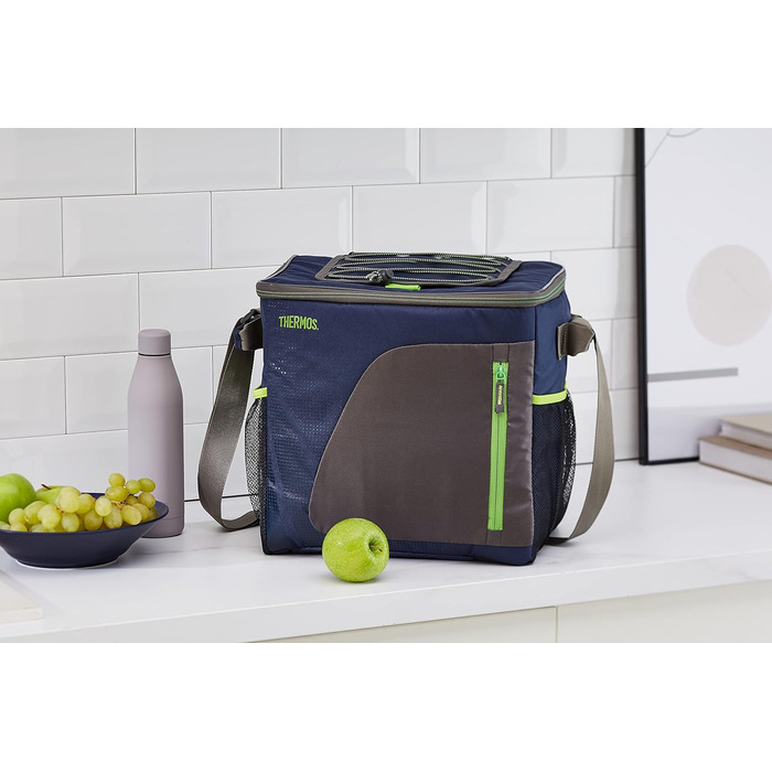 Термос Radiance 30 л, синій, сумка-холодильник з поліестеру, термосумка, сумка для кемпінгу та обіду, складна, сумка для покупок в машині, яку можна прати, з сітками для перенесення, без BPA 30 л