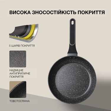 Сковорідка для смаження Fissman LAURA 24x4,9 см алюміній з антипригарним покриттям (14473)