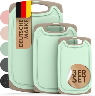 Набор из 3 разделочных досок S, M и L, черный Blumtal