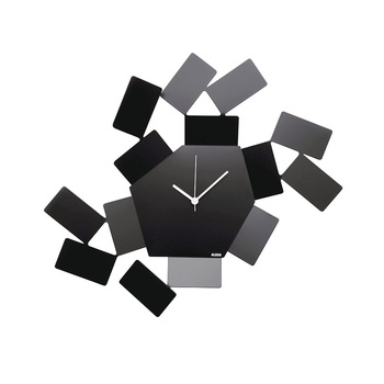Настінний годинник 46х33,5х4 см чорні Scirocco Alessi