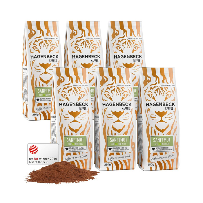 Кава - Кав&39ярня - Смажена кава - Мелені кавові зерна - 250 г - 100 арабіка - Ароматна - Традиційна кавова суміш (Органічна ніжність, 250 г (6 упаковок))