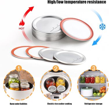 Кришки для банок Mason Jar 7 см, набір 200 предметів Liwankaqi