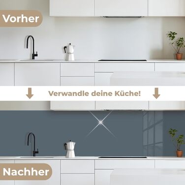 Кухонний фартух 60x250 см, самоклеючий фартух, кухонний фартух, кухонний фасад, самоклеючі кухонні фартухи - Осінь (кольори - Синій, 60 x 250 см)