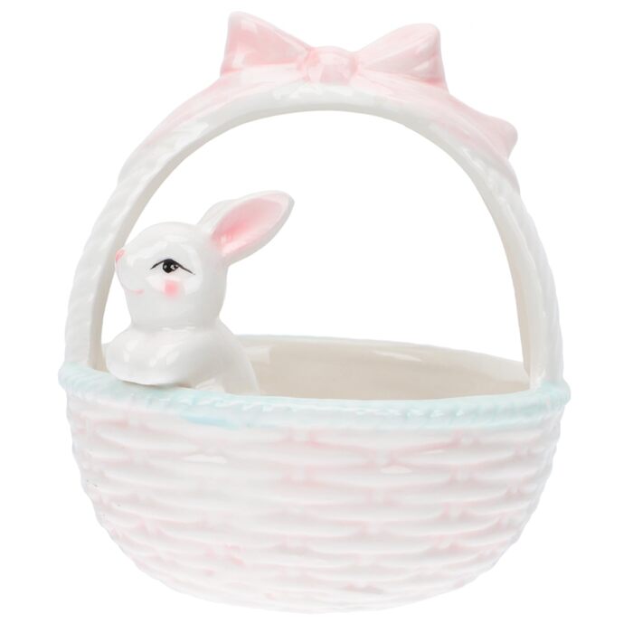 Керамічна декоративна фігурка зайчика до Великодня ABOOFAN