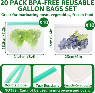 Вакуумные пакеты 20 пакетов 23 x 17/21,5 x 18,5 см LOPYXBR