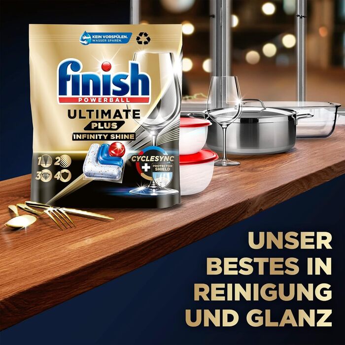 Таблетки для посудомийної машини 219 капсулили Ultimate Plus Infinity Shine Finish