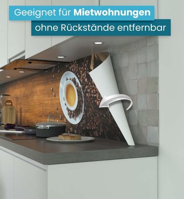 Самоклеючий кухонний фартух - матовий, преміальна бризкозахисна плівка 0,4 мм як доступна альтернатива склу, легке встановлення та очищення - висота 60 см - Дизайн Світло-сірий мармур 180 x 60 см (кавово-коричневий, Ш 280 см x В 60 см, 0,2 мм)