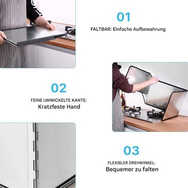 Кухонний фартух з нержавіючої сталі 76 х 29,5 х 40 см Dioeazh