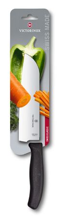 Кухонний ніж Victorinox SwissClassic Santoku лезо 17см з чорн. ручкою (блістер)