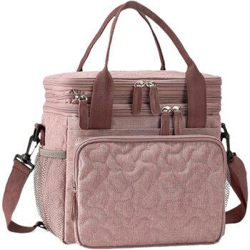 Ізольована сумка-холодильник, ланчбокс, сумка для посуду, сумочка, сумка-холодильник для обідів, ізольована термосумка для одноденних поїздок у парк, робота (рожева)