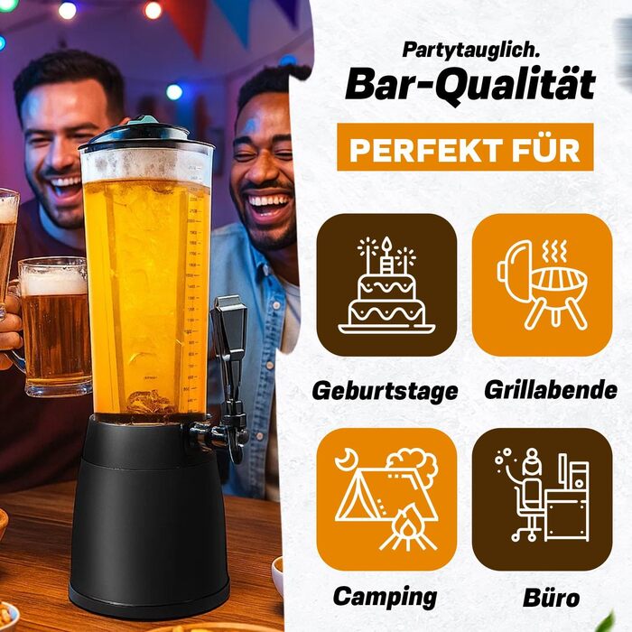 Диспенсер для пива 4 л черный GOODS+GADGETS