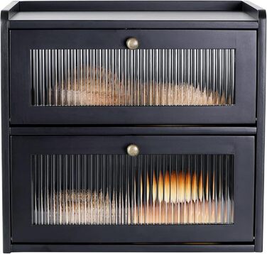 Двухуровневая хлебница 36,5 x 24 x 34 см, черная Lnopever