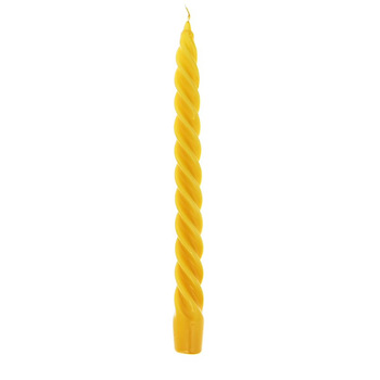 Набір кручених свічок Bougies La Française, жовті, 25,5 х 2,2 см, 54 г, 6 шт.