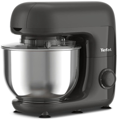 Tefal Кухонна машина Bake Essential 800Вт, чаша-метал, корпус-метал/пластик, насадок-4, чорний