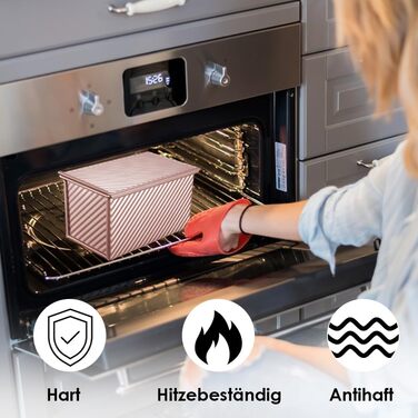 Форма для випікання хліба з кришкою, 21 x 11 x 11,5 см рожевий Aohcae