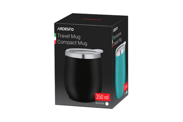 ARDESTO Термокухоль Compact Mug 350 мл, чорний, нержавіюча сталь