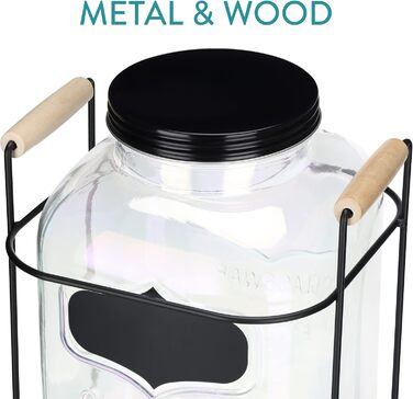 Диспенсер для напитков стеклянный 5 л Navaris