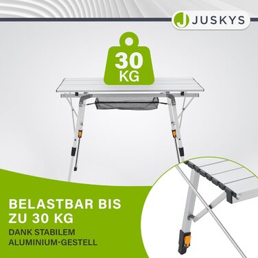 Складной алюминиевый стол 90x52 см Juskys