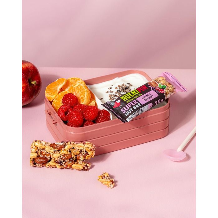 Горіхові батончики 16 х 35 г журавлина NutriPur
