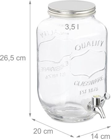 Набор диспенсеров для напитков 2 шт 3,5 л Relaxdays