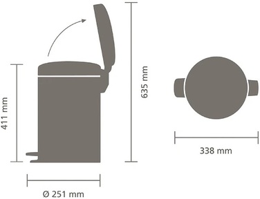 Бак для мусора Pedal Bin 12 л 304446 Brabantia