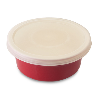 Набір круглих форм для випічки BergHOFF Red Line із пластиковими кришками, 100 мл, 10,5 х 10,5 х 5 см, 12 шт.